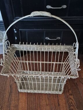 Wicker Handled Storage Basket - Cream